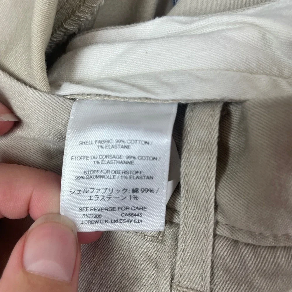 J.‎ Crew Stretch Mens Chino Pants Size 33x32 Beige Casual Trousers Pants E1540